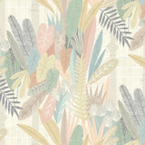 OHPOPSI Wallpaper Glasshouse Colourway Blush & Apricot Close Up Image